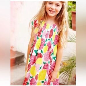 Mini Boden 100% Cotton Floral Lined Dress Girls Size 4/5 year